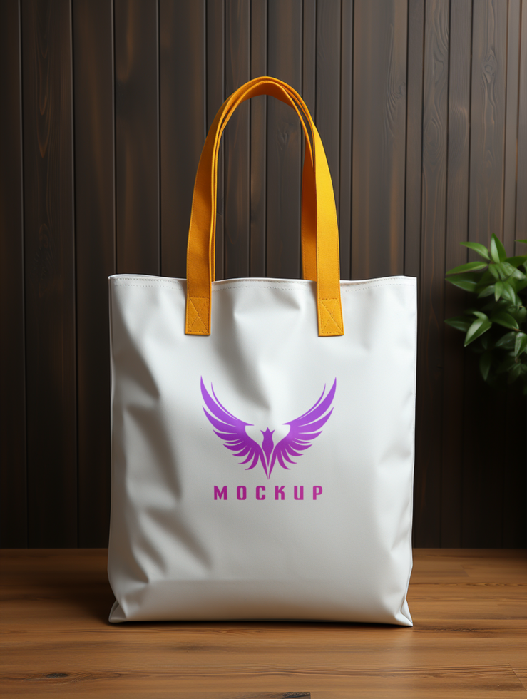 AI generated Shopping bag mockup PSD template