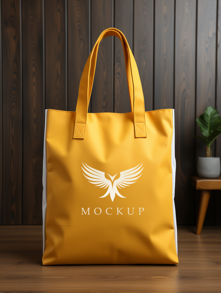 AI generated Shopping bag mockup PSD template