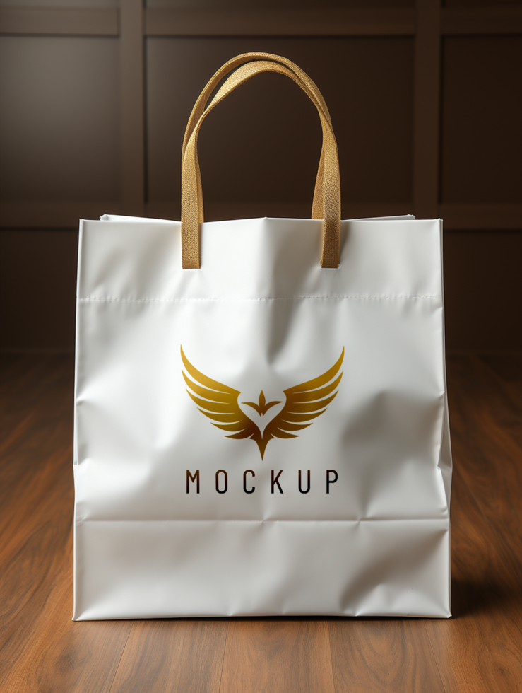 AI generated Shopping bag mockup PSD template