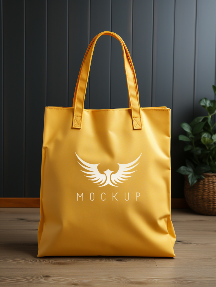 AI generated Shopping bag mockup PSD template