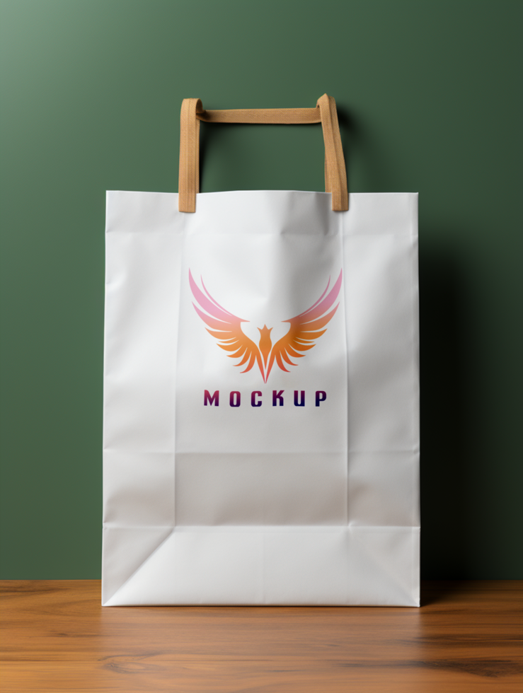AI generated Shopping bag mockup PSD template