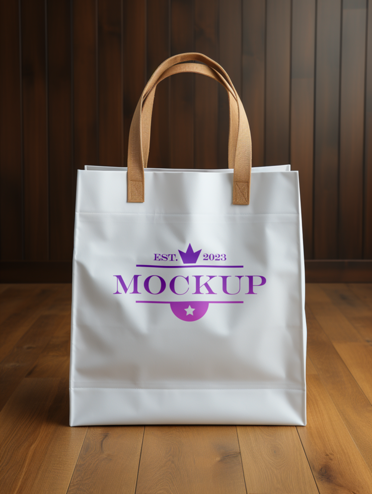 AI generated Shopping bag mockup PSD template