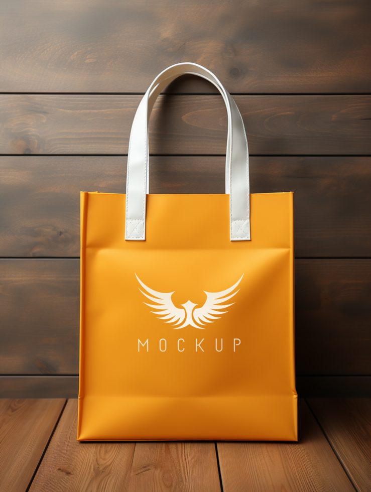 AI generated Shopping bag mockup PSD template