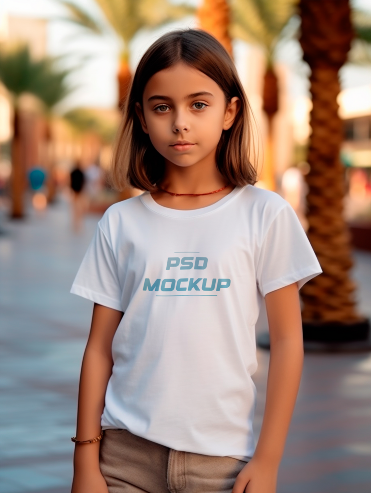 AI generated Tshirt mockup design PSD template