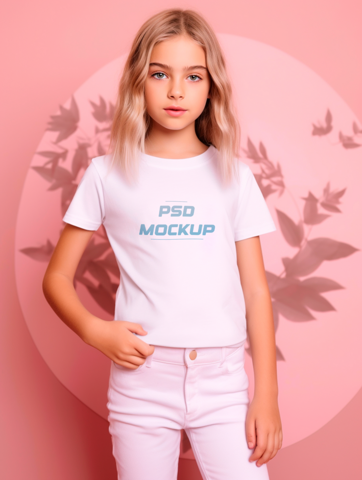 AI generated T-shirt mockup design PSD