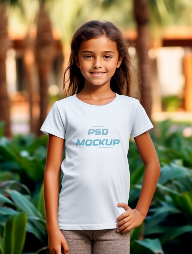 AI generated T-shirt mockup design PSD