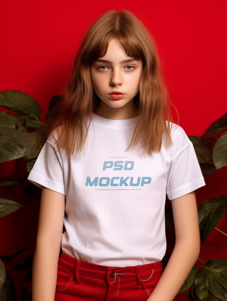 AI generated T-shirt mockup design PSD
