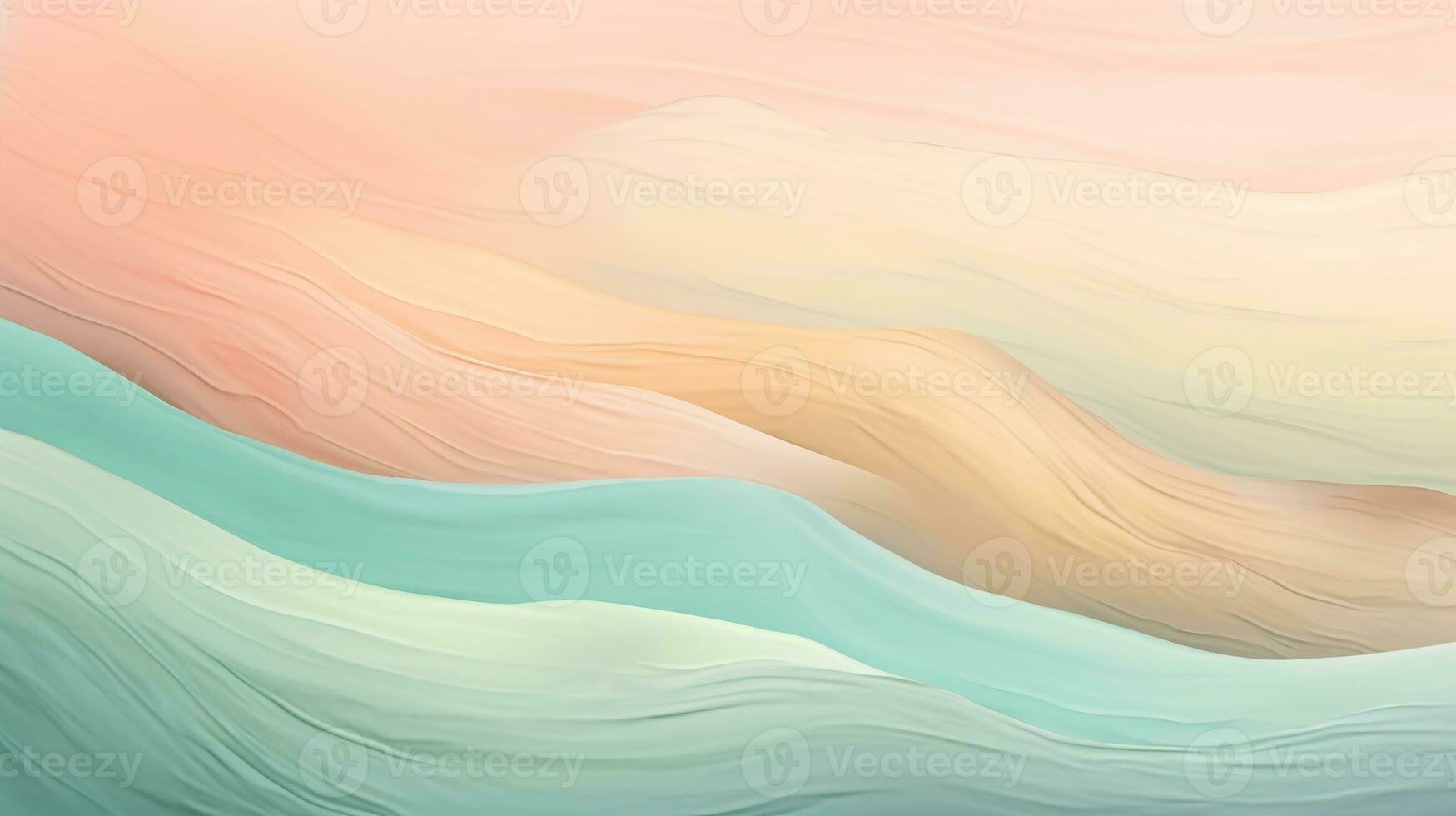 AI generated Background smooth gradient blue, peach green. Light color gradient transitions. Created with Generative AI photo