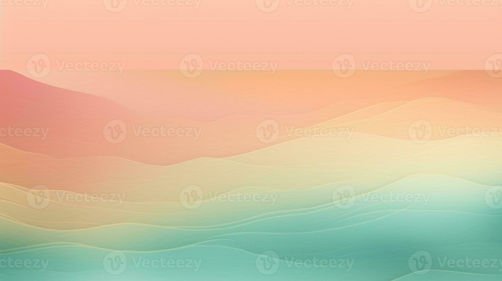 AI generated Background smooth gradient blue, peach green. Light color gradient transitions. Created with Generative AI photo