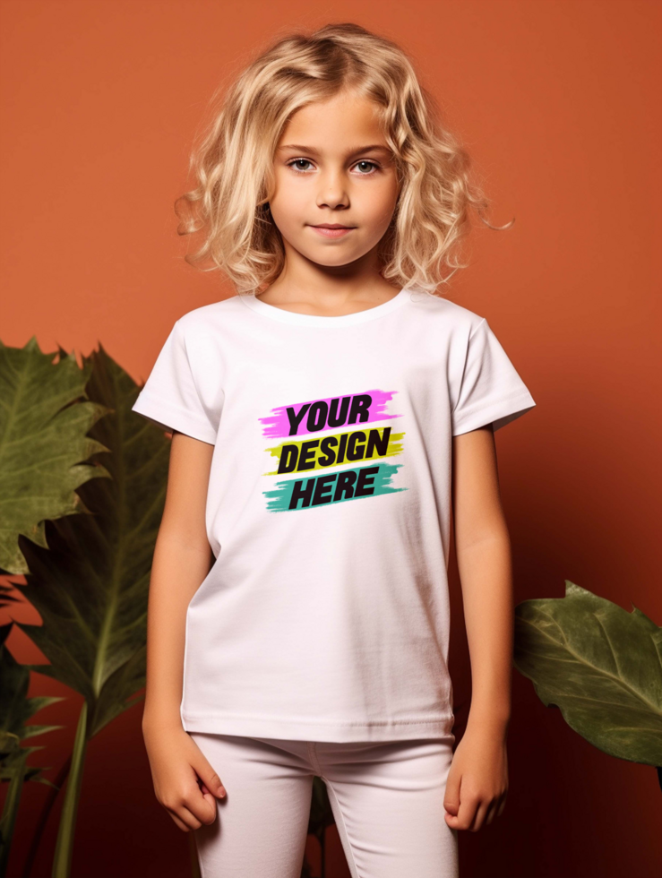 AI generated White T-shirt mockup design psd