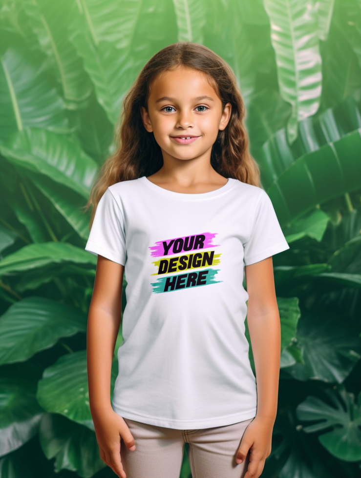 AI generated White T-shirt mockup design psd
