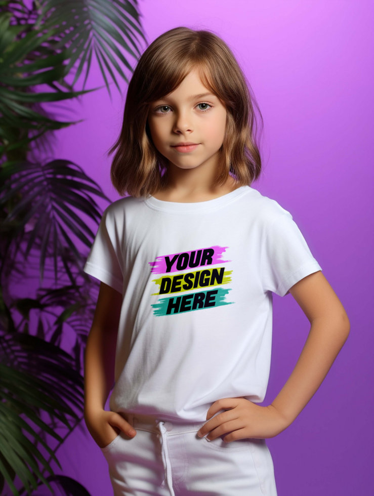 AI generated White T-shirt mockup design psd
