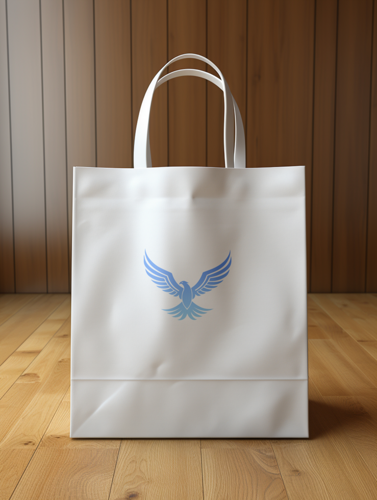 AI generated Shopping bag mockup PSD template