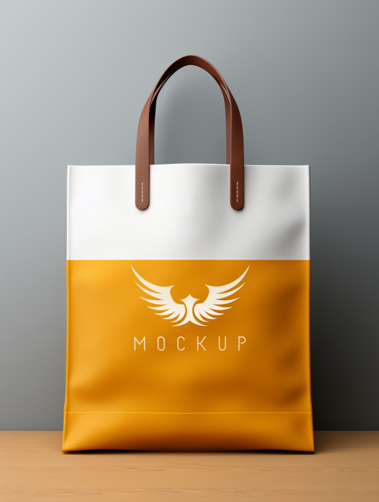 AI generated Shopping bag mockup PSD template