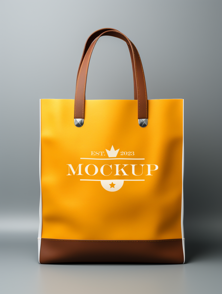 AI generated Shopping bag mockup PSD template