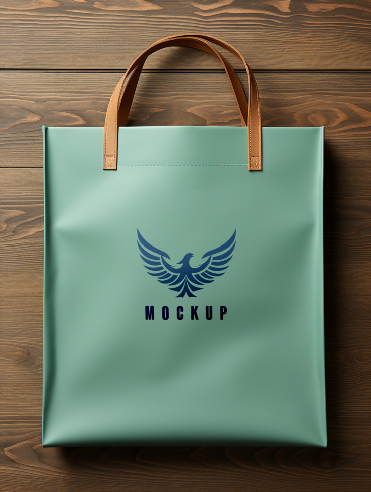 AI generated Shopping bag mockup PSD template