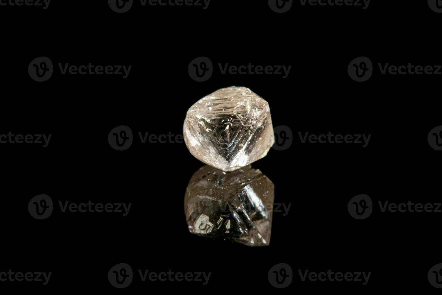 Macro mineral stone diamond on a black background photo