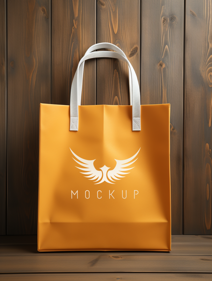 AI generated Shopping bag mockup PSD template