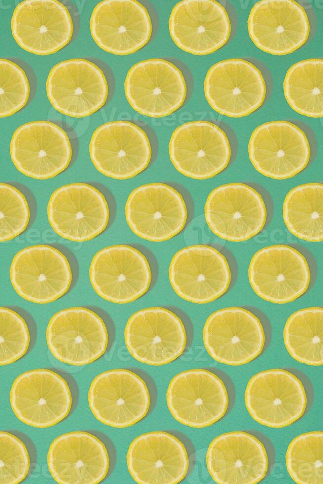 Fruit citrus seamless pattern. photo