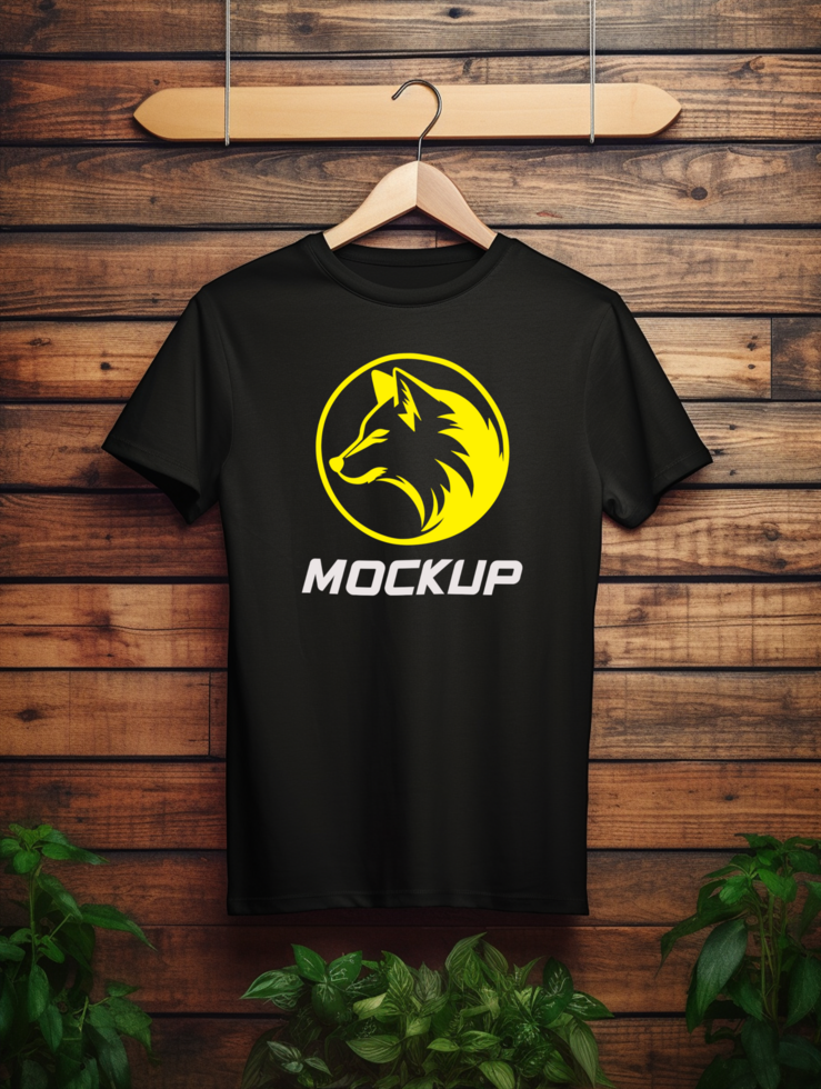 AI generated Editable tshirt mockup PSD template