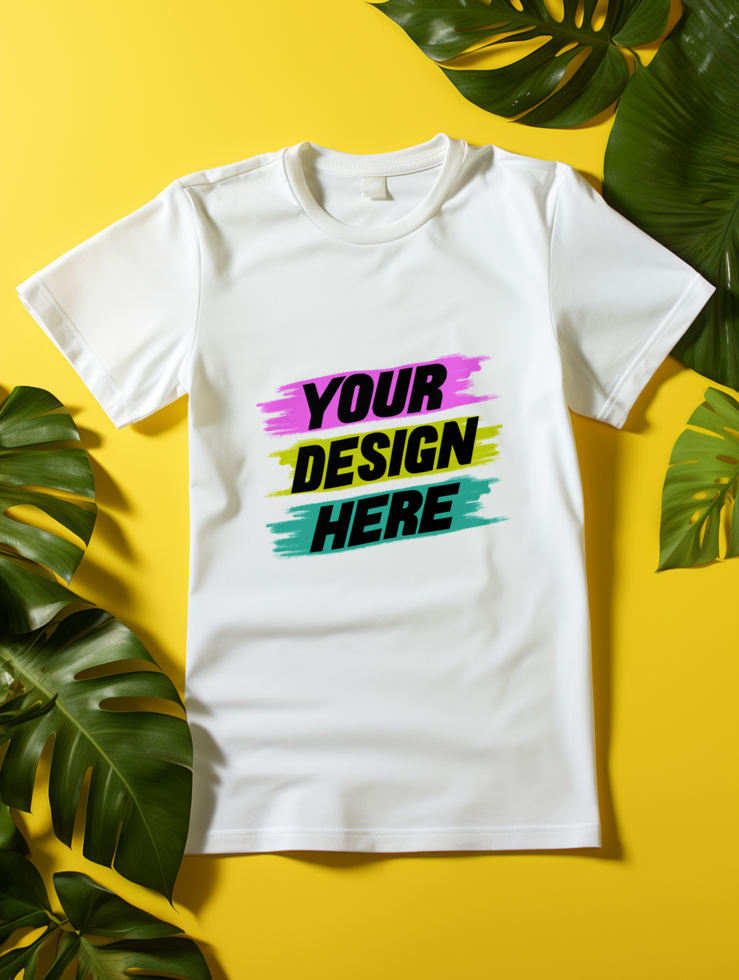 AI generated Editable tshirt mockup PSD template