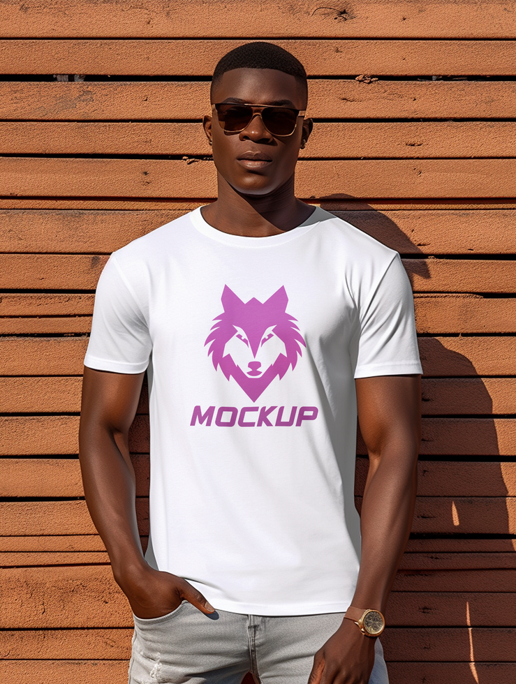 AI generated Editable tshirt mockup PSD template