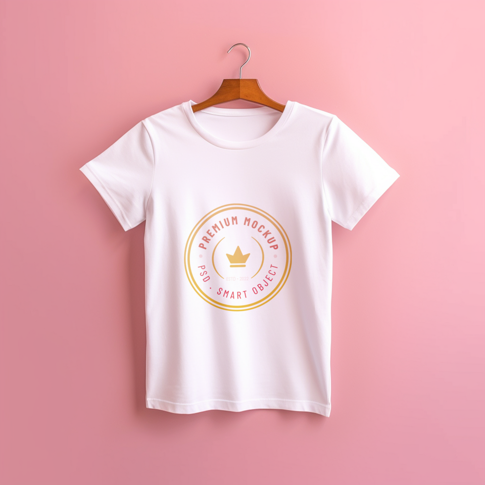 AI generated White T-shirt mockup design psd