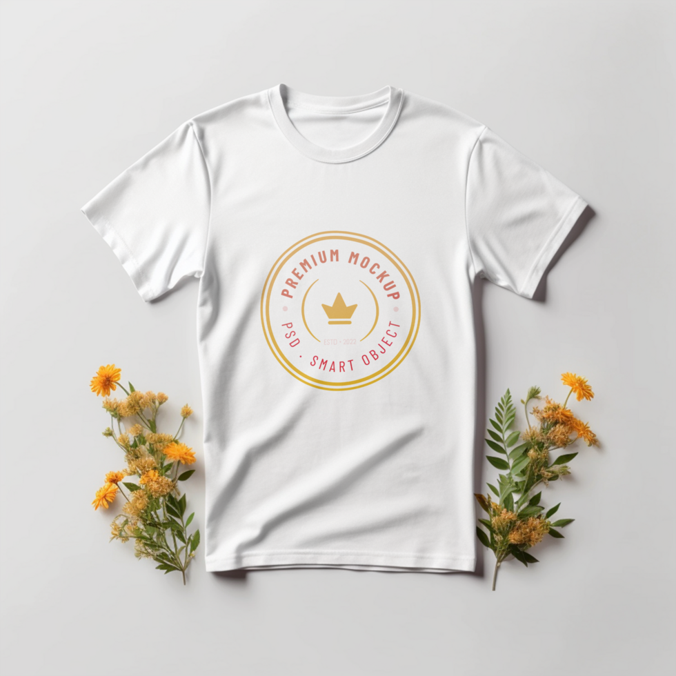AI generated White T-shirt mockup design psd