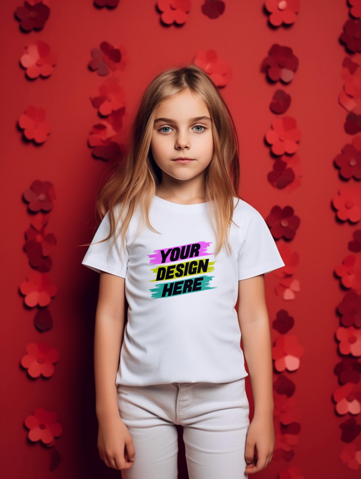 AI generated Editable tshirt mockup PSD template
