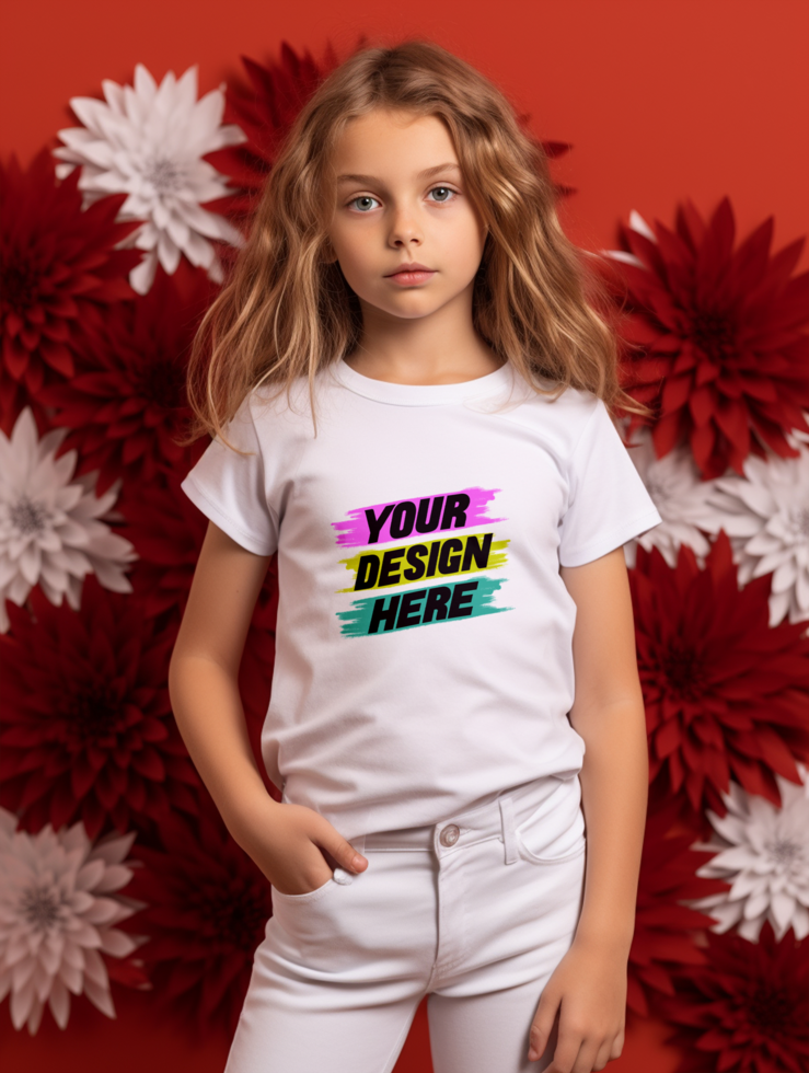 AI generated Editable tshirt mockup PSD template