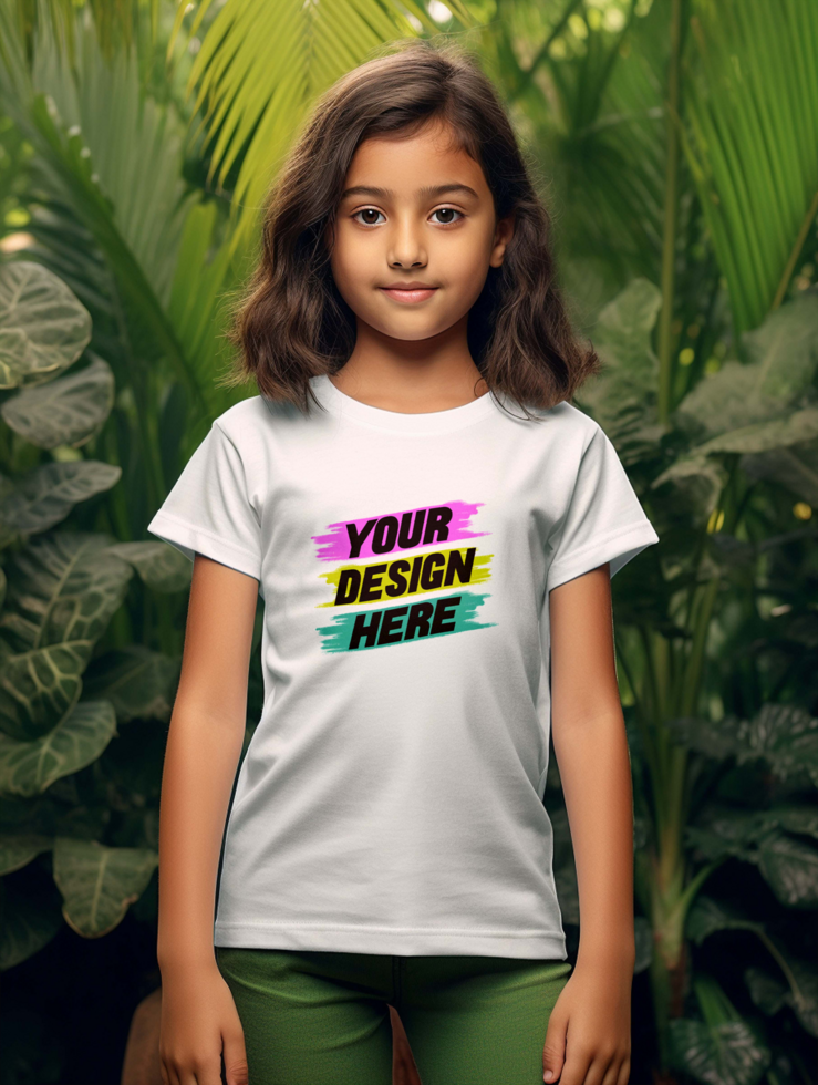 AI generated Editable tshirt mockup PSD template