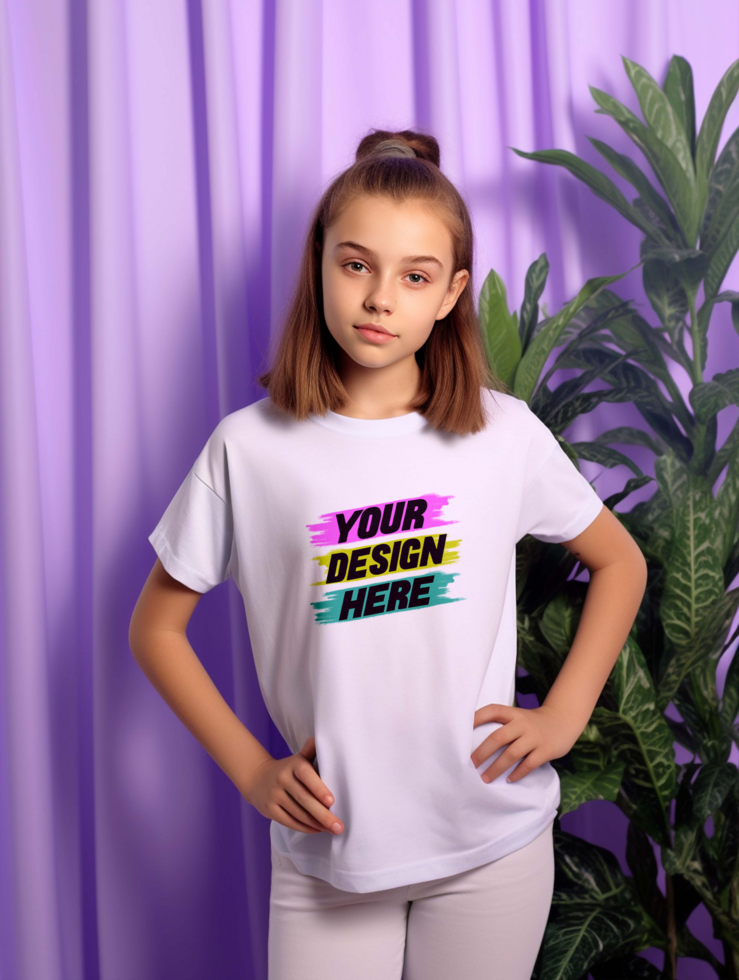 AI generated Editable tshirt mockup PSD template