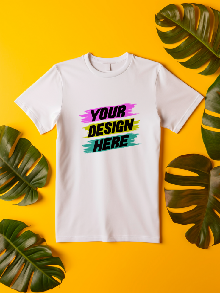 AI generated Editable tshirt mockup PSD template
