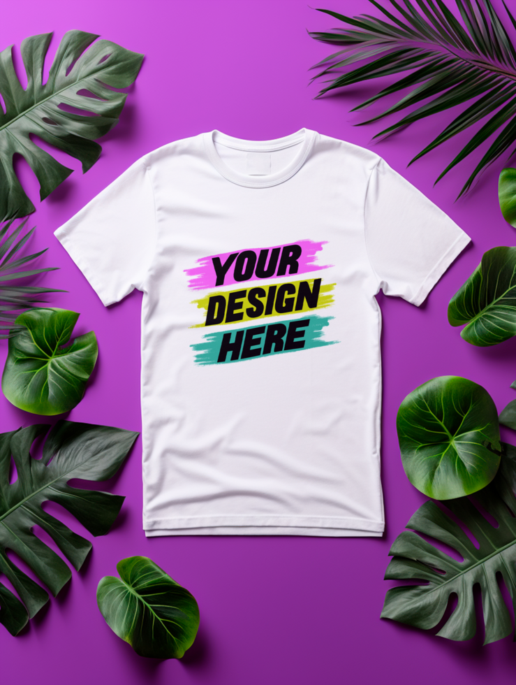 AI generated Editable tshirt mockup PSD template