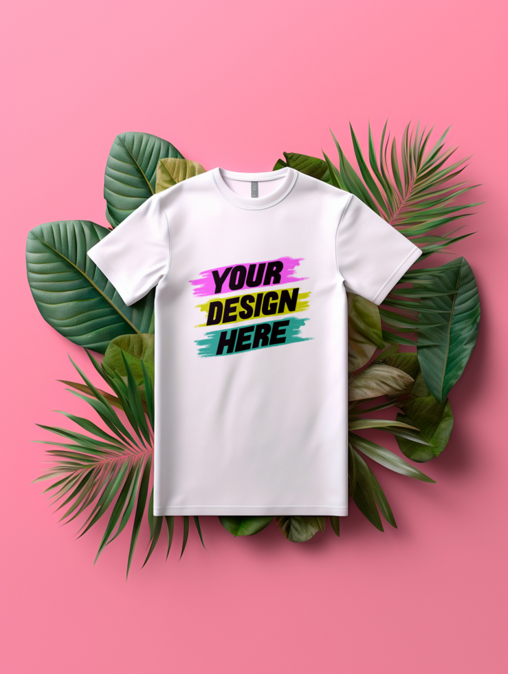 AI generated Editable tshirt mockup PSD template