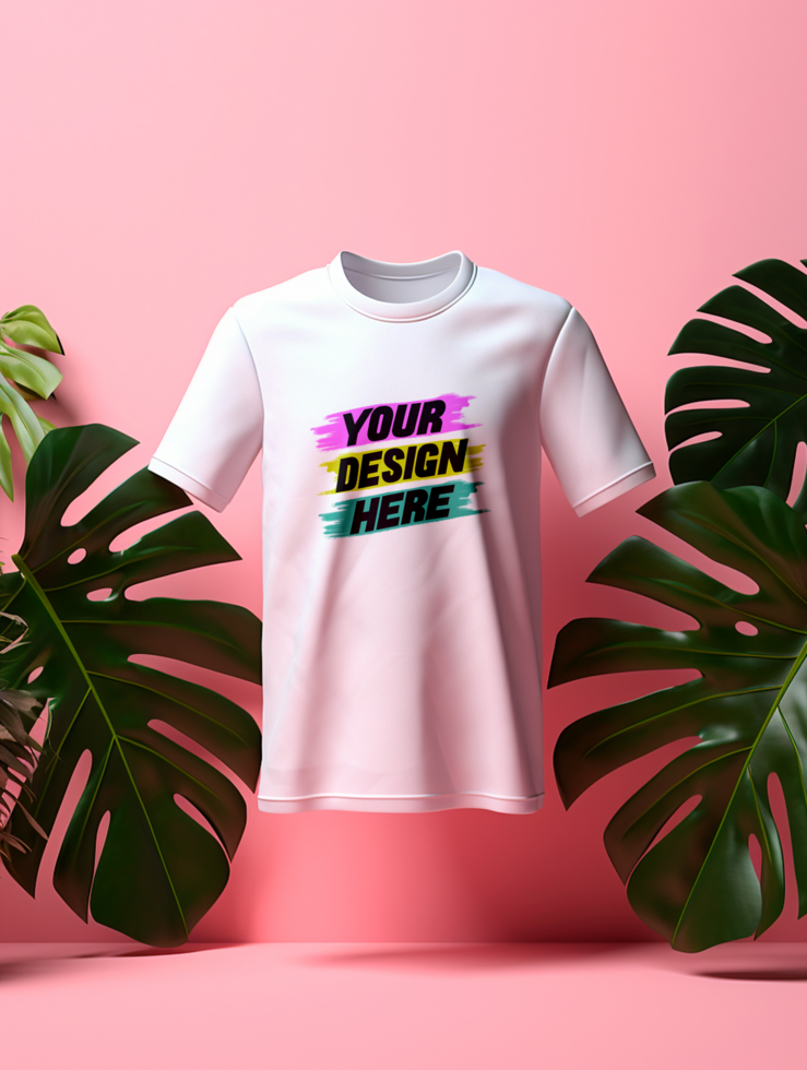 AI generated Editable tshirt mockup PSD template
