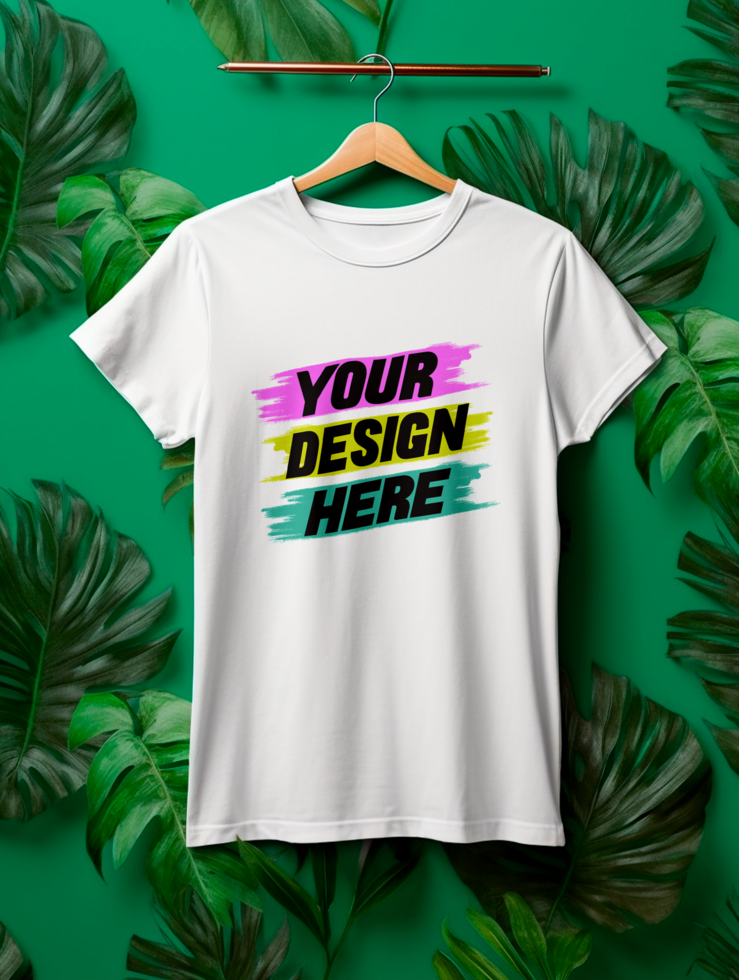 AI generated Editable tshirt mockup PSD template
