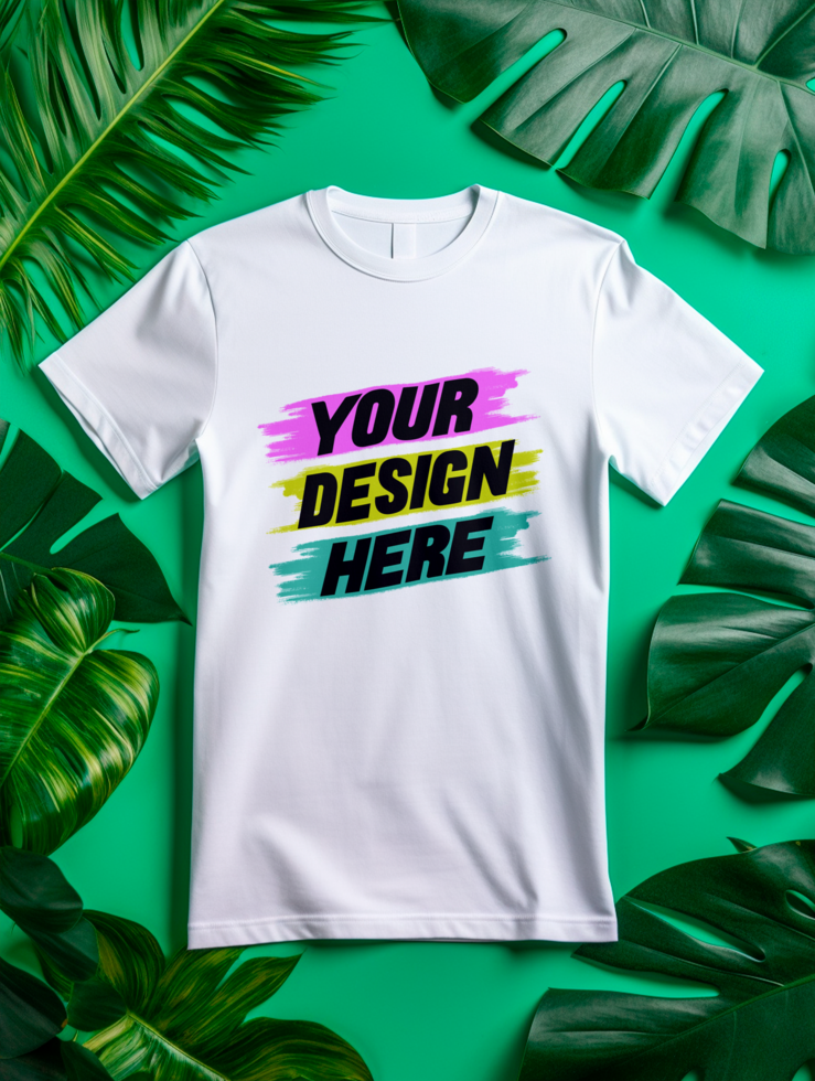 AI generated Editable tshirt mockup PSD template