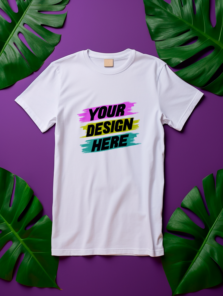 AI generated White T-shirt mockup design psd