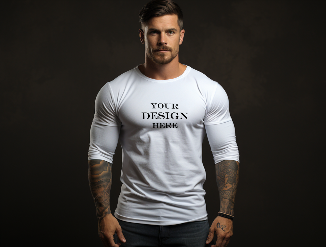 AI generated Sweatshirt mockup design PSD template