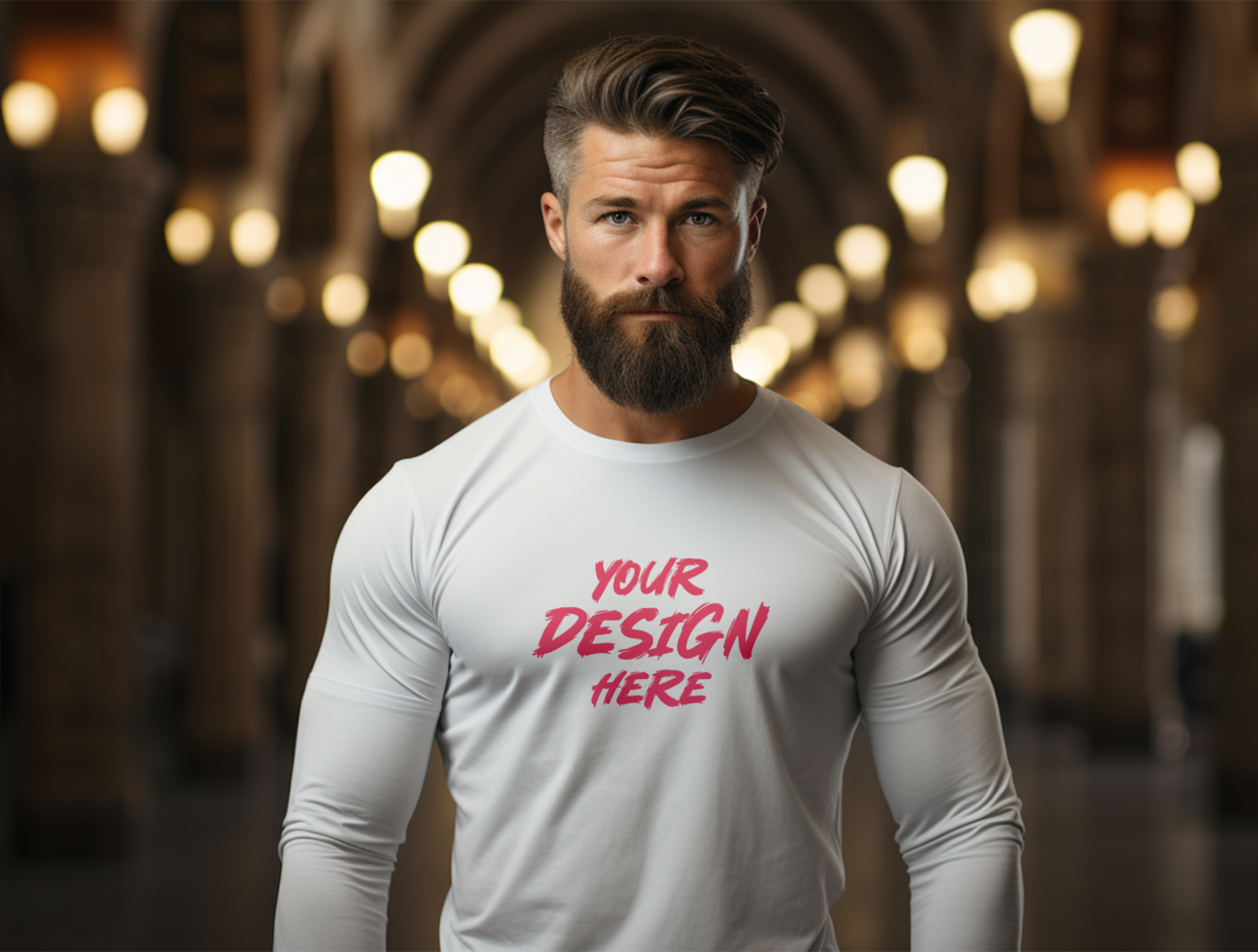 AI generated Sweatshirt mockup design PSD template