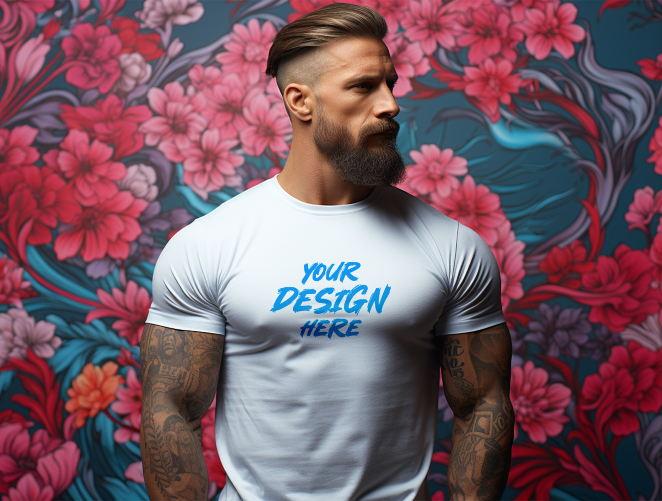 AI generated Sweatshirt mockup design PSD template