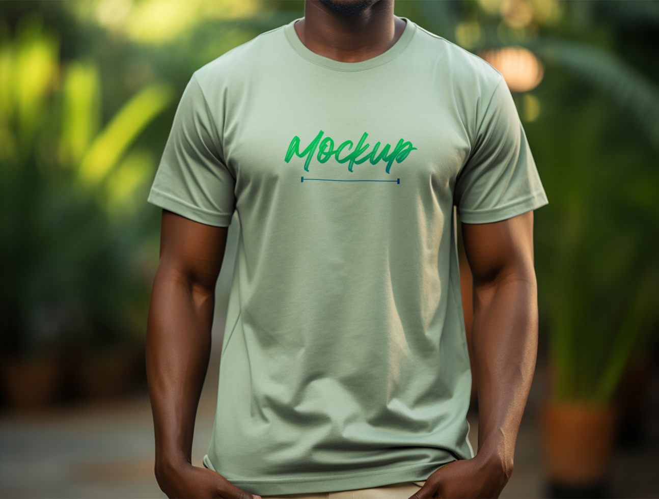 AI generated Editable tshirt mockup PSD template