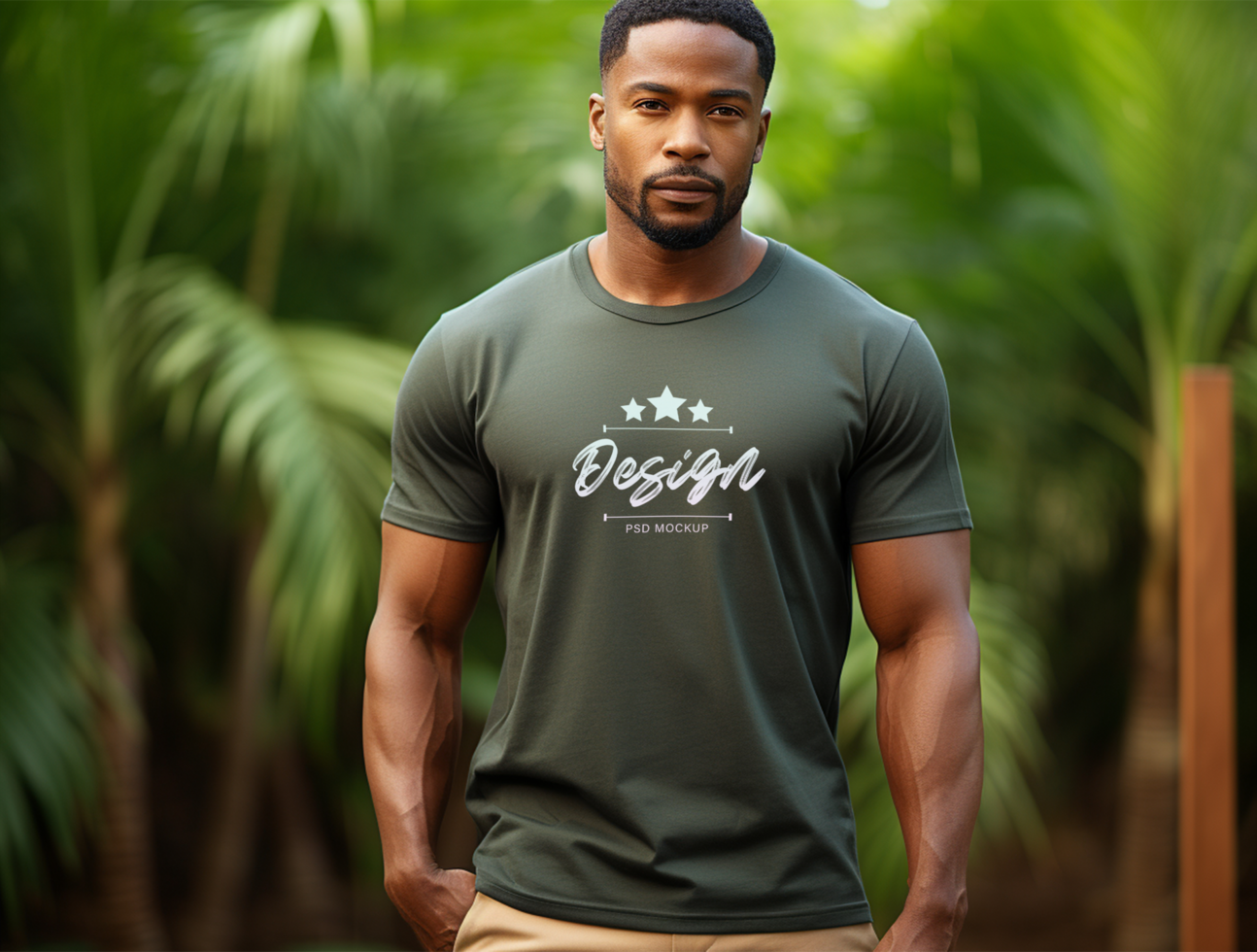 AI generated Editable tshirt mockup PSD template