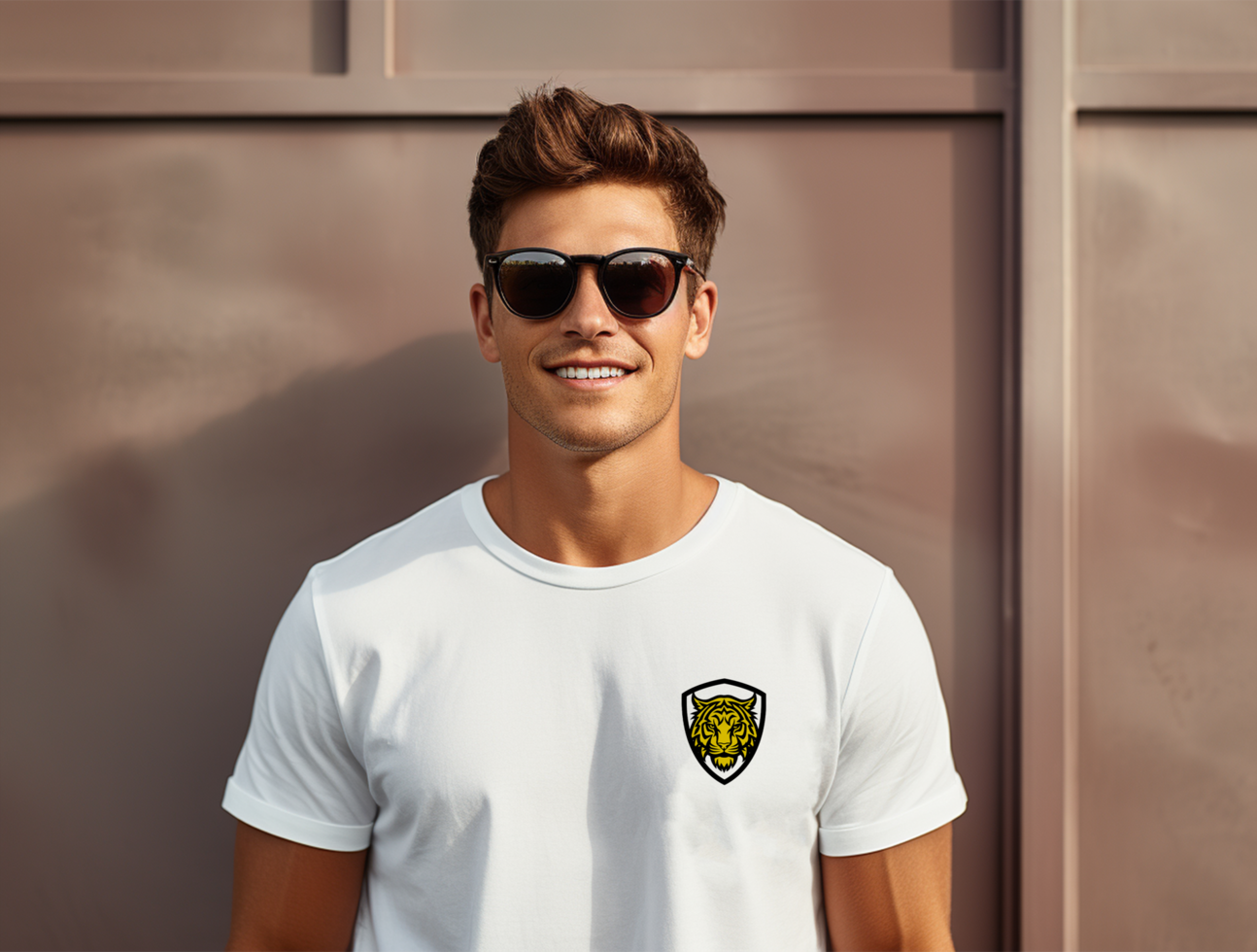 AI generated Editable tshirt mockup PSD template