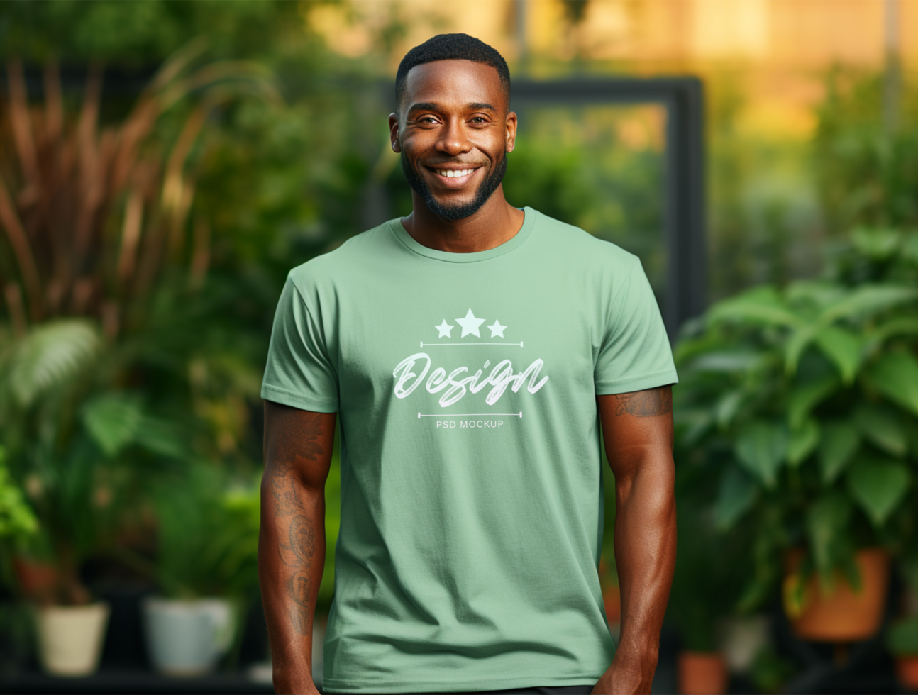 AI generated Editable tshirt mockup PSD template
