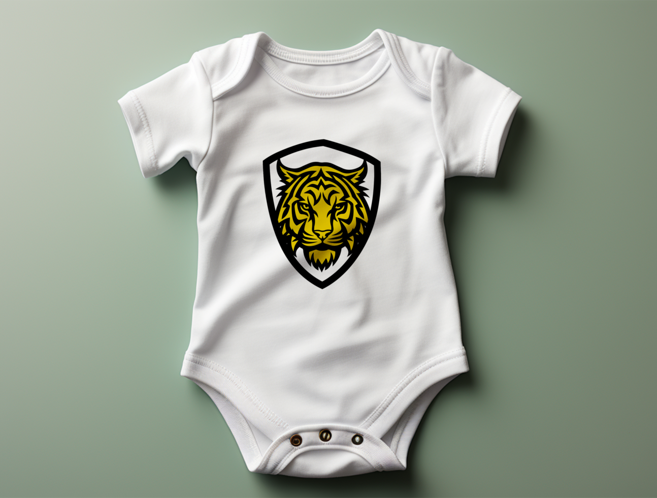 AI generated Editable baby bodysuit mockup PSD template