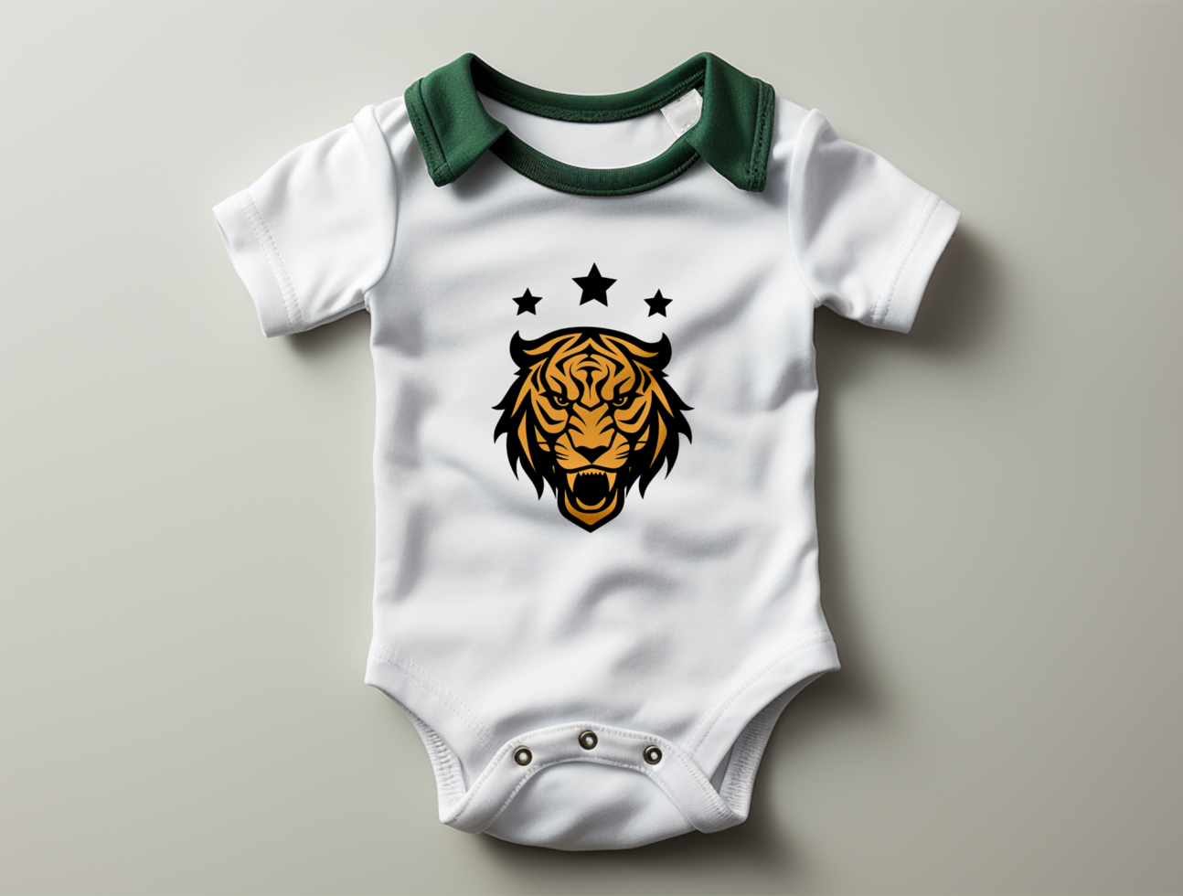 AI generated Editable baby bodysuit mockup PSD template