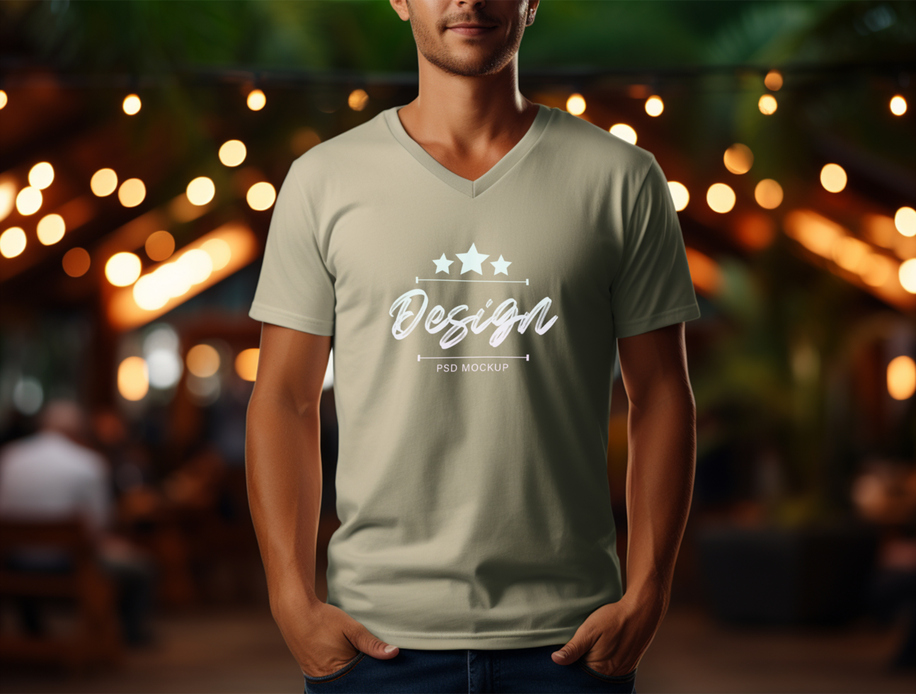 AI generated Editable tshirt mockup PSD template