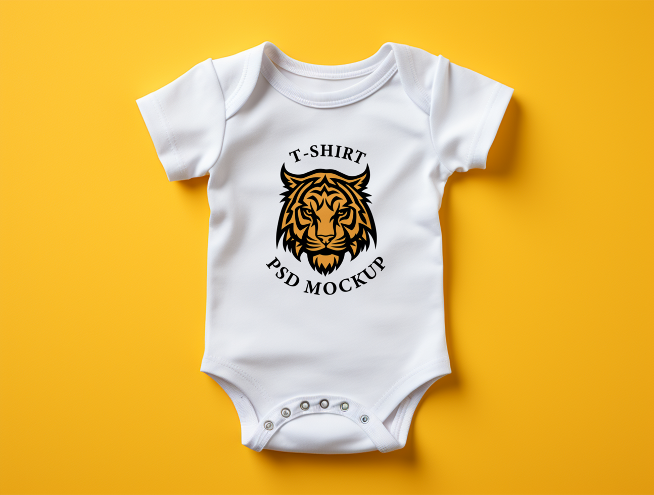 AI generated Editable baby bodysuit mockup PSD template